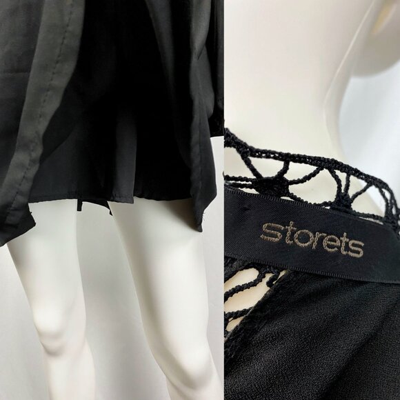 Storets gothic witchy bell sleeve peek-a-boo lace mini swing dress small - Picture 4 of 6